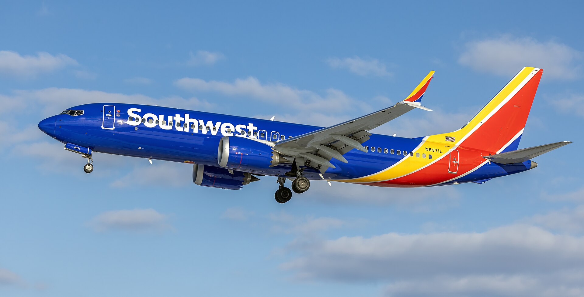 Southwest Airlines aircraft (WN) — aerolínea con rutas internacionales, photo via Wikimedia Commons (Wikipedia summary)